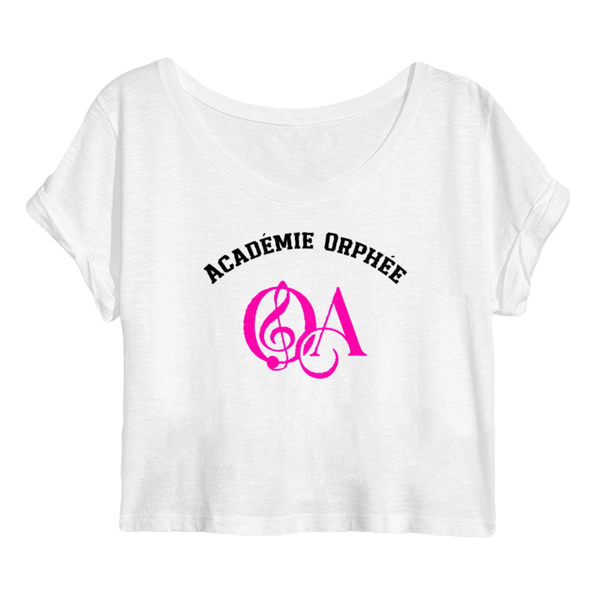 Image front Crop top blanc Académie Orphée