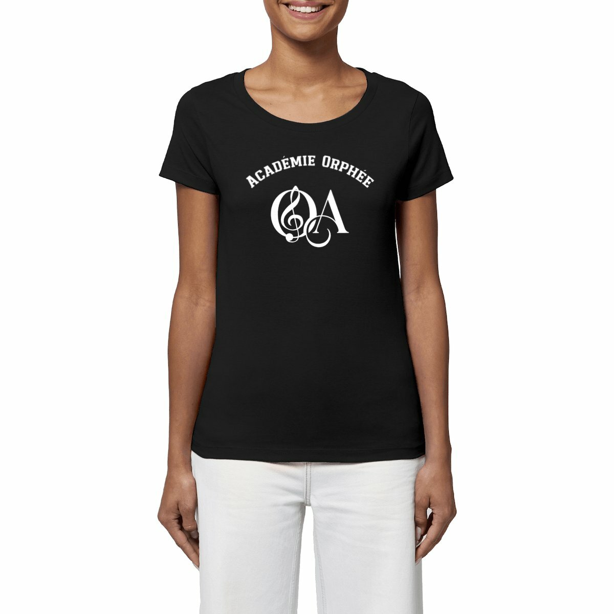 Image front T-shirt noir Femme Académie Orphée