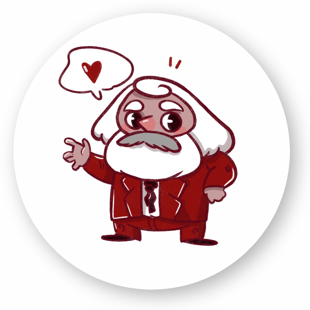 Sticker rond - Petit Papa Marx