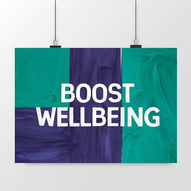 Image front Boost Wellbeing Horizontal Poster Premium Eco-Friendly