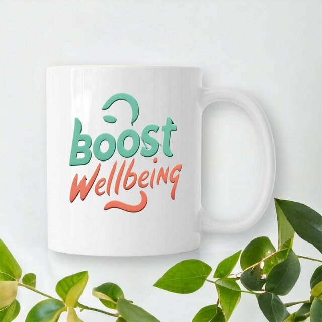 Image front  Boost Wellbeing Mug Premium Ceramic Gift