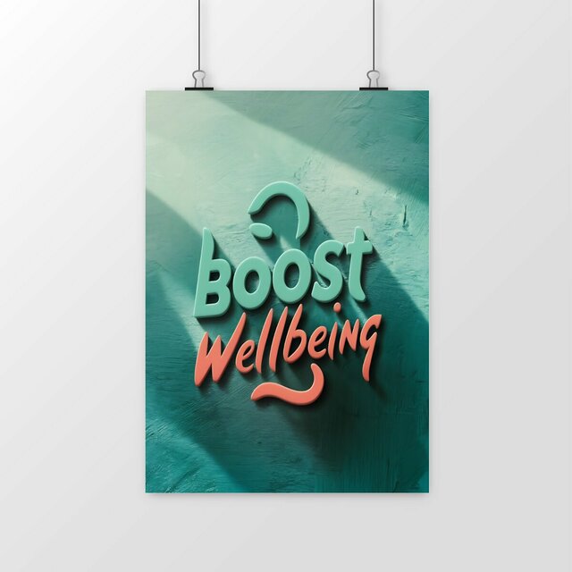 Image front Boost Wellbeing Vertical Poster – Premium Eco-Friendly Art 