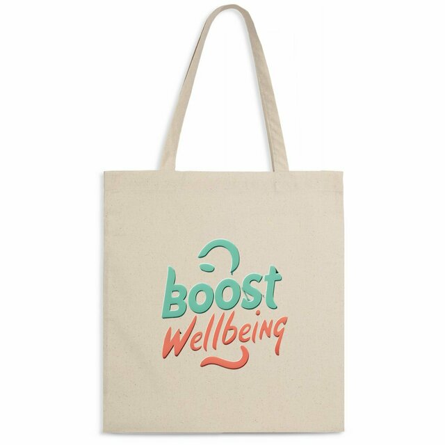 Image back Boost Wellbeing Light Tote bag Premium Organic Cotton