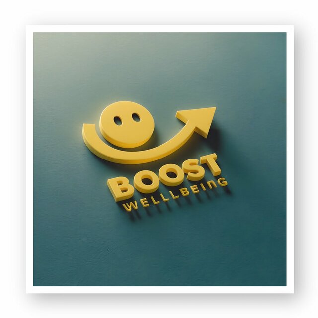 Image front Boost Wellbeing Circle Sticker Premium Vinyl 