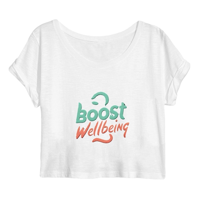 Image back Boost Wellbeing Women's Crop Top Premium Organic Cotton