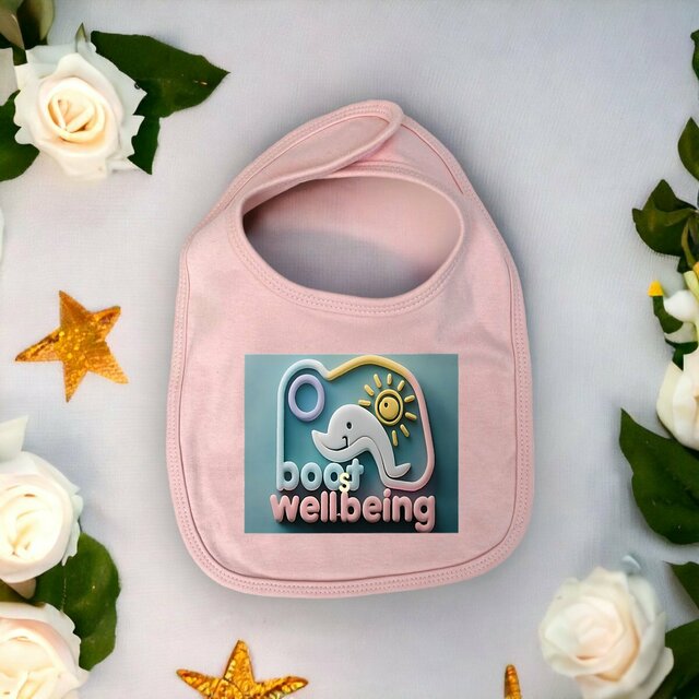 Image front Boost Wellbeing Baby Bib Premium Organic