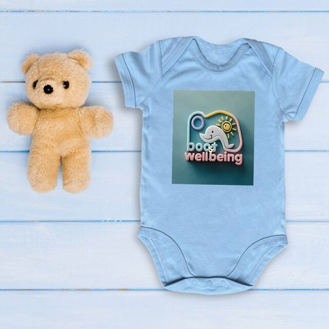 Image front Boost Wellbeing Baby Bodysuit Premium Organic Cotton