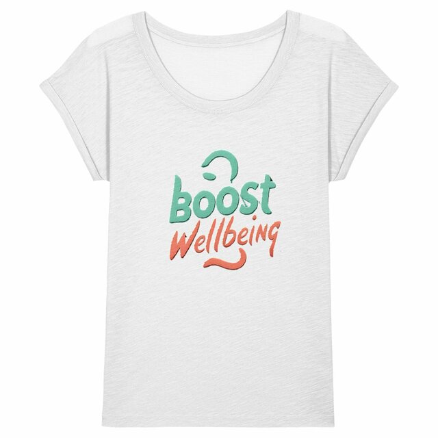Image back Boost Wellbeing Women's Slub T-Shirt Premium Organic Cotton