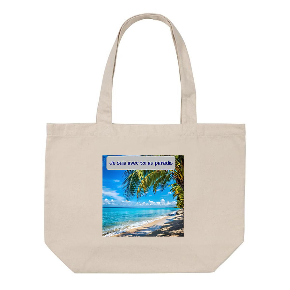 Image front shopping bag je suis avec toi au paradis