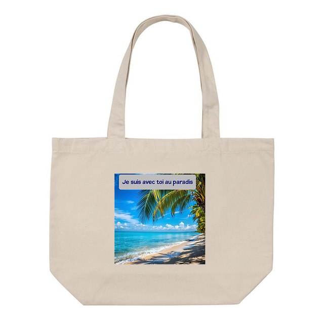 Image front shopping bag je suis avec toi au paradis
