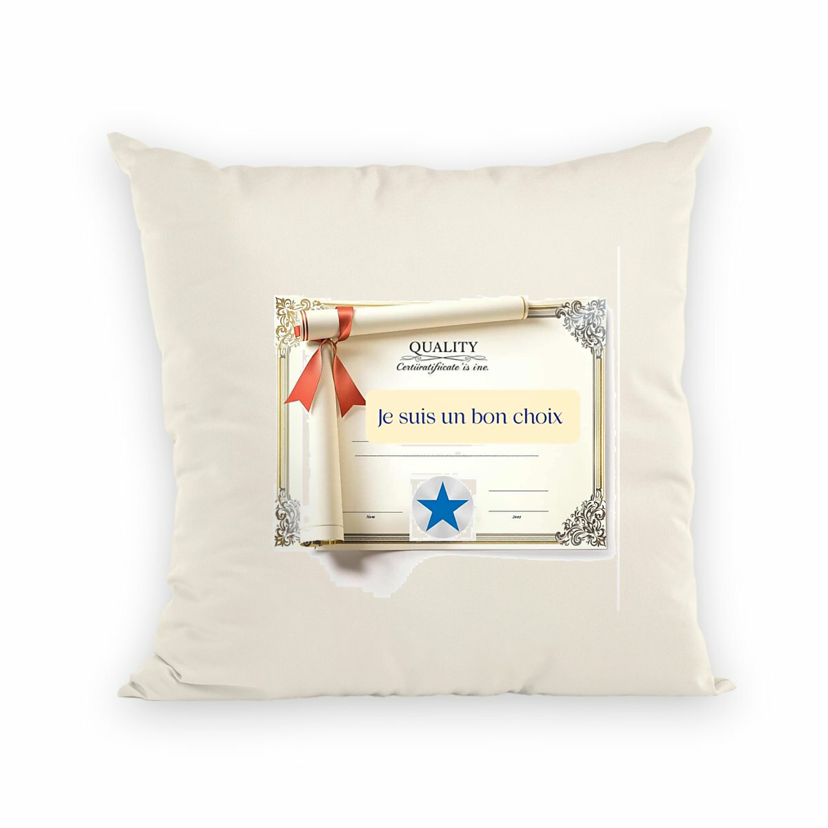 Image front coussin je suis un bon choix