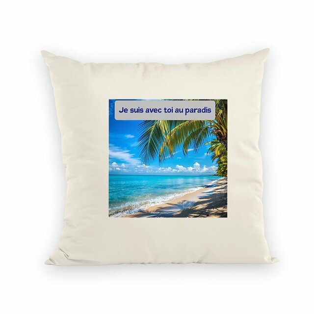 Image front coussin je suis avec toi au paradis