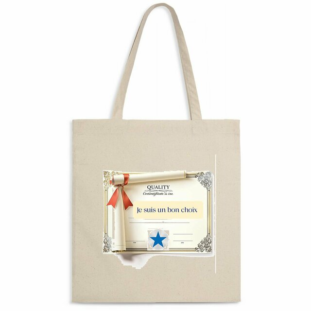 Image front  totebag leger je suis un bon choix
