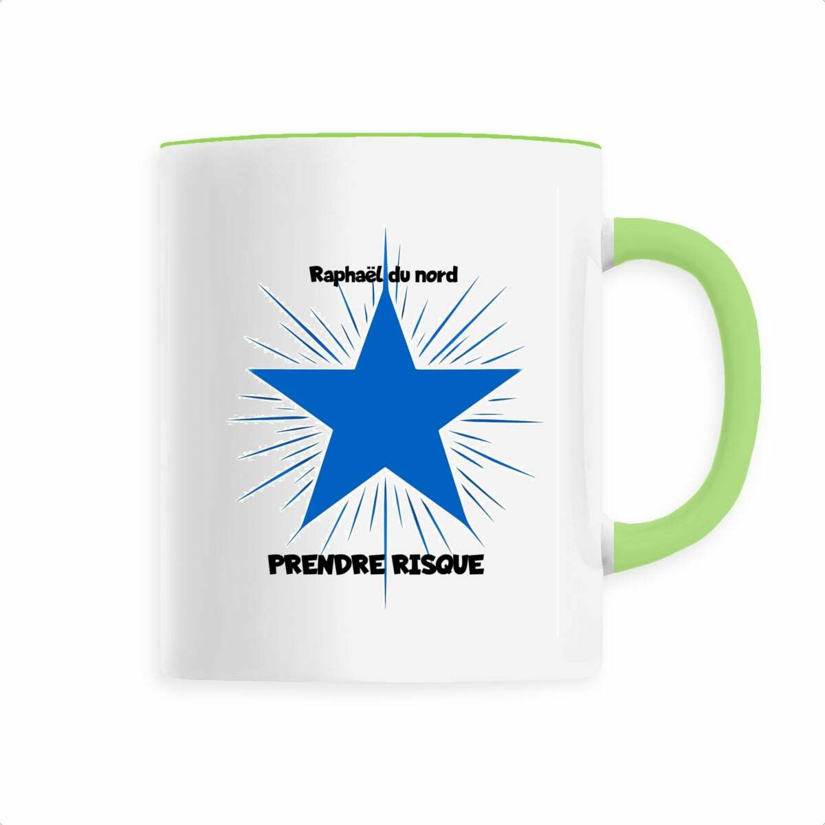 Image front tasse ceramique prendre risque -raphael du nord