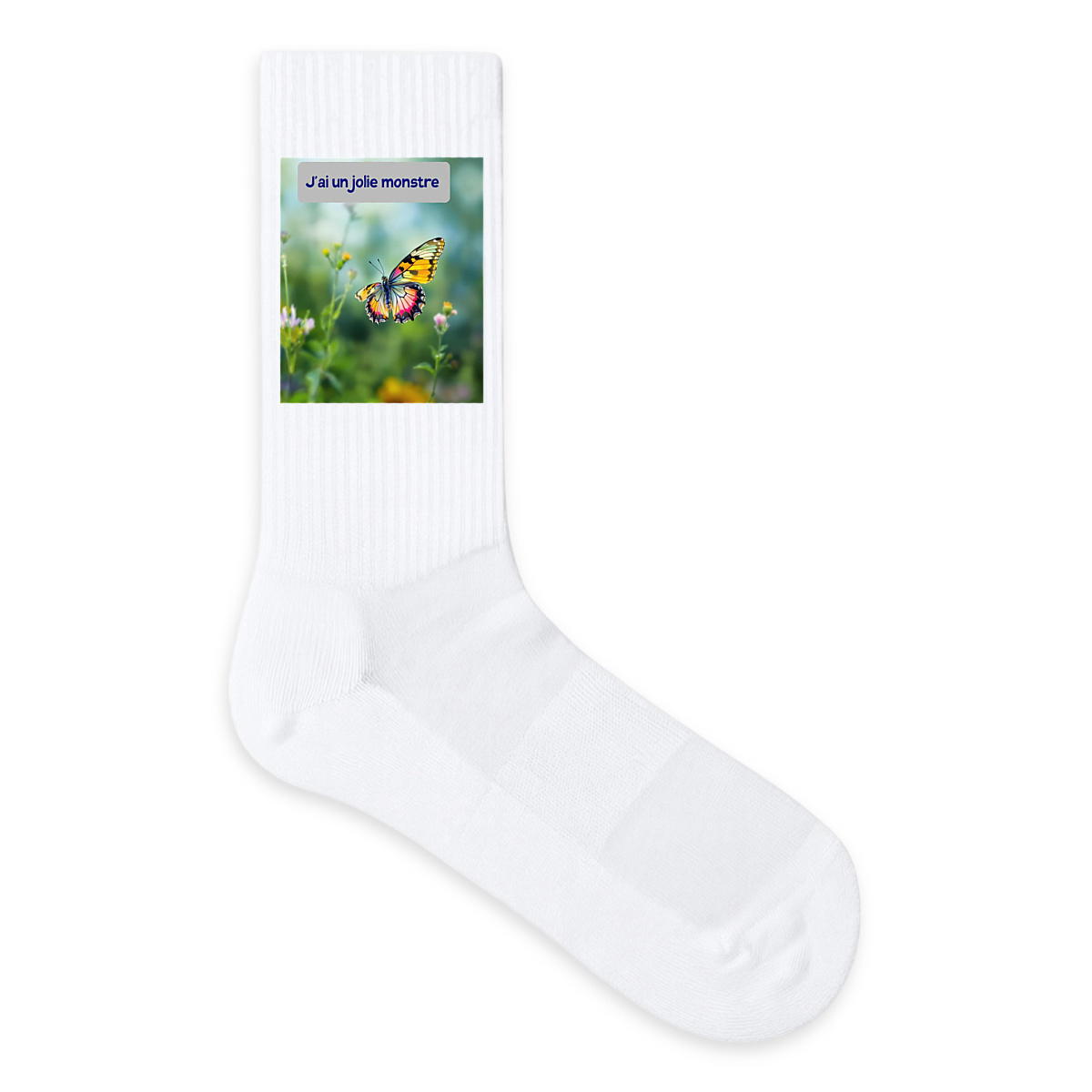 Image front chaussettes j'ai un jolie monste