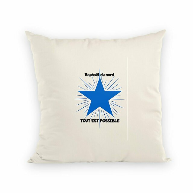 Image front coussin tout est possible -raphael du nord