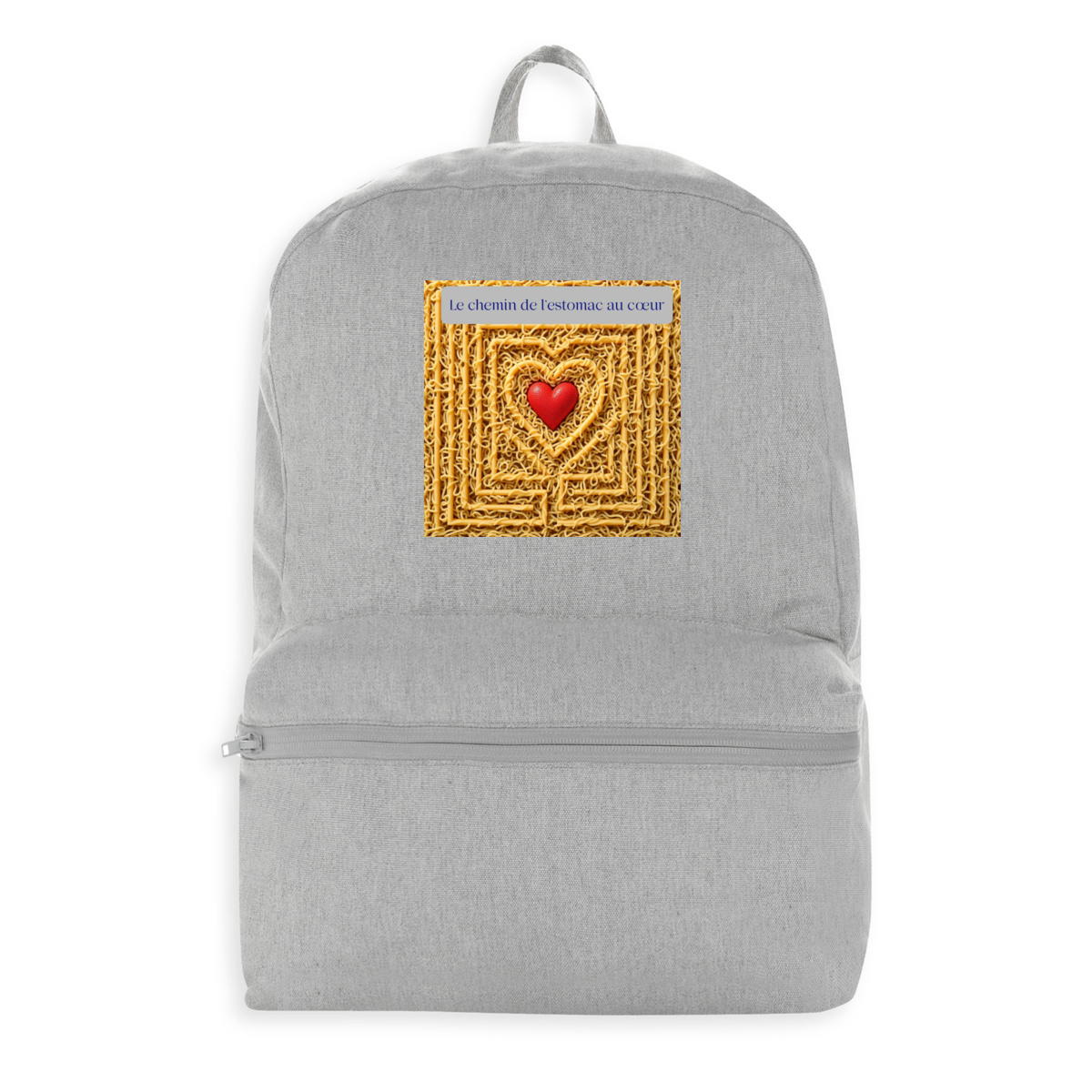 Image front sac a dos le chemin de l'estomac au coeur