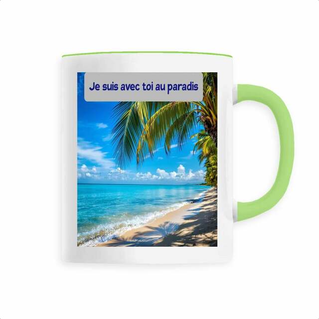Image front tasse je suis avec toi au paradis