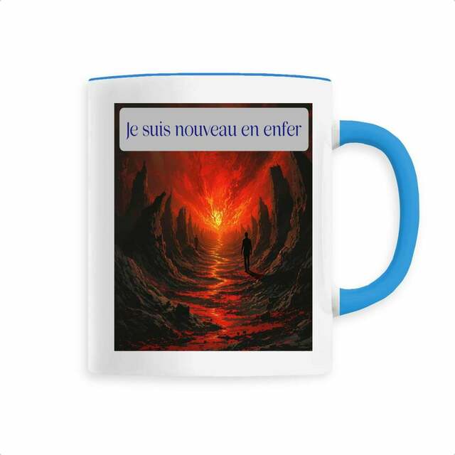 Image back  tasse ceramique je suis nouveau en enfer
