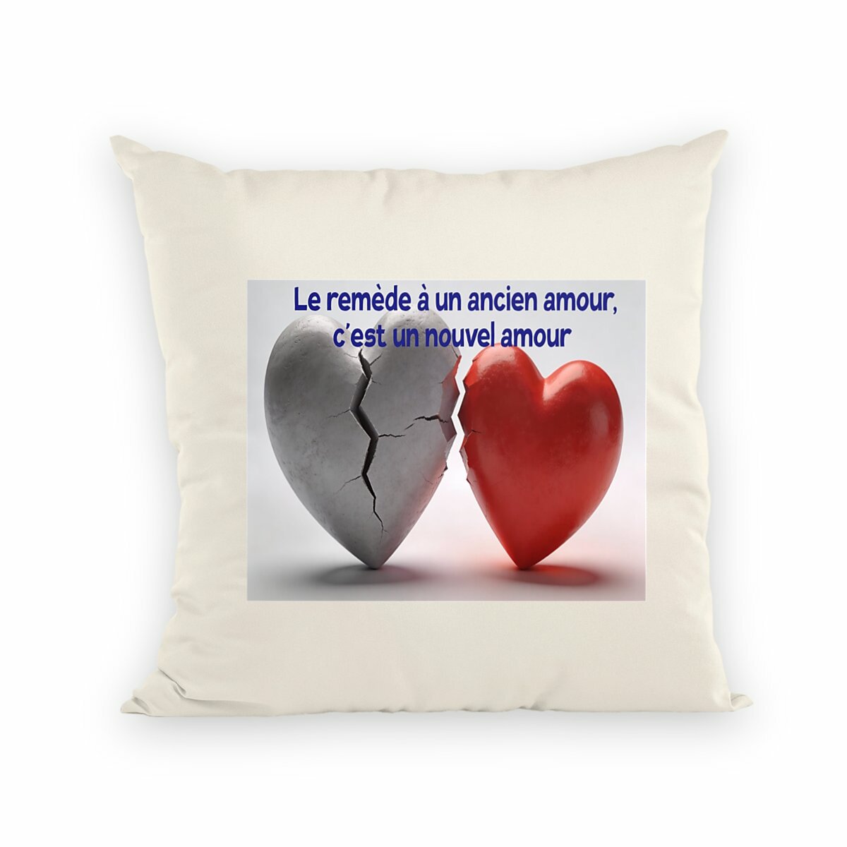 Image front coussin le remede a un ancien amour,c'est un nouvel amour