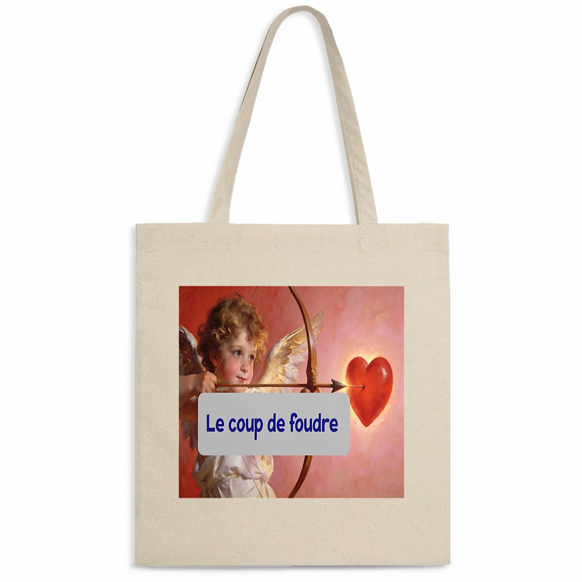 Image front totebag leger le coup de foudre