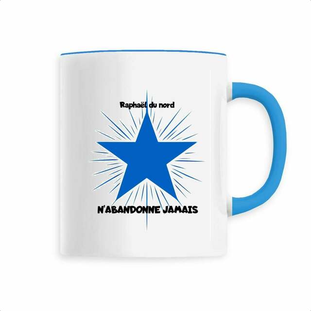 Image back tasse ceramique n'abandonne jamais -raphael du nord