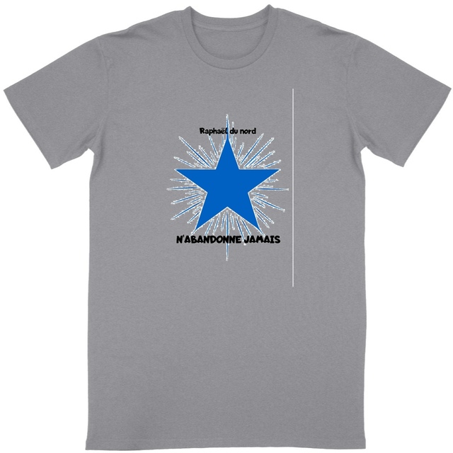 Image back t-shirt n'abandonne jamais -raphael du nord