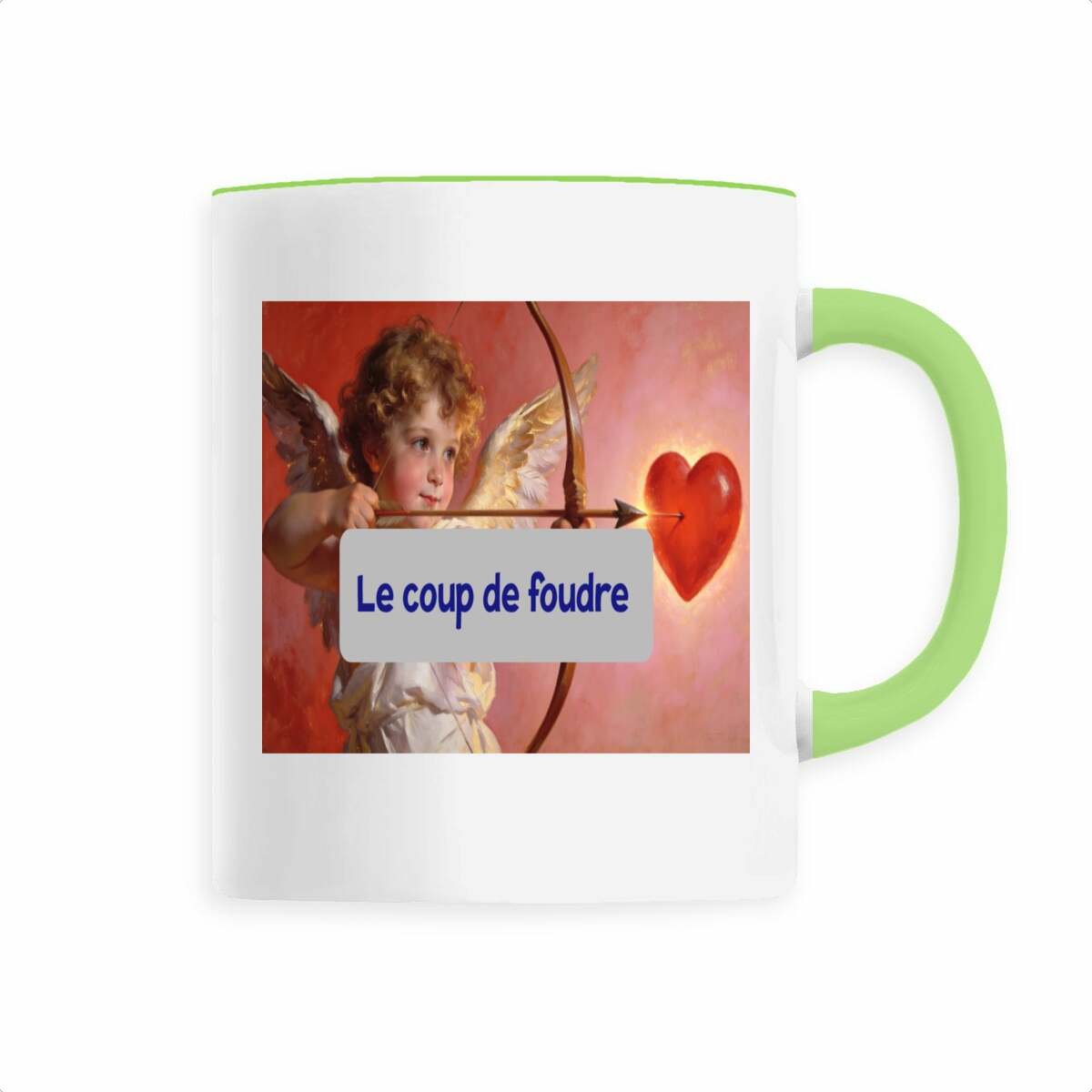 Image front tasse ceramique le coup de foudre