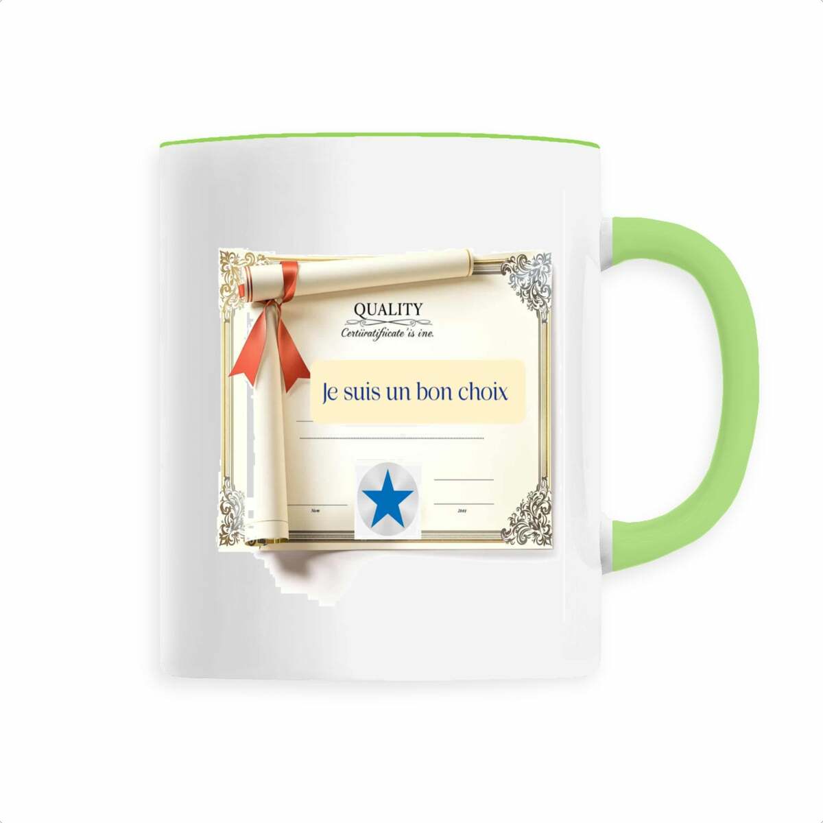 Image front tasse ceramique je suis un bon choix