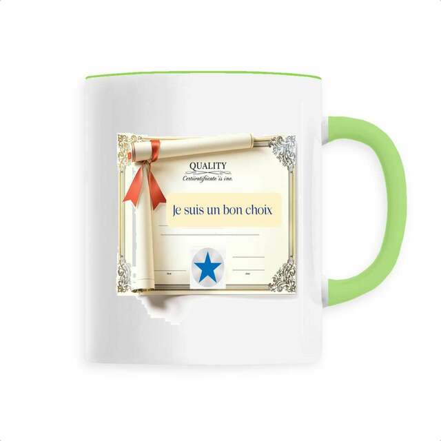 Image front tasse ceramique je suis un bon choix