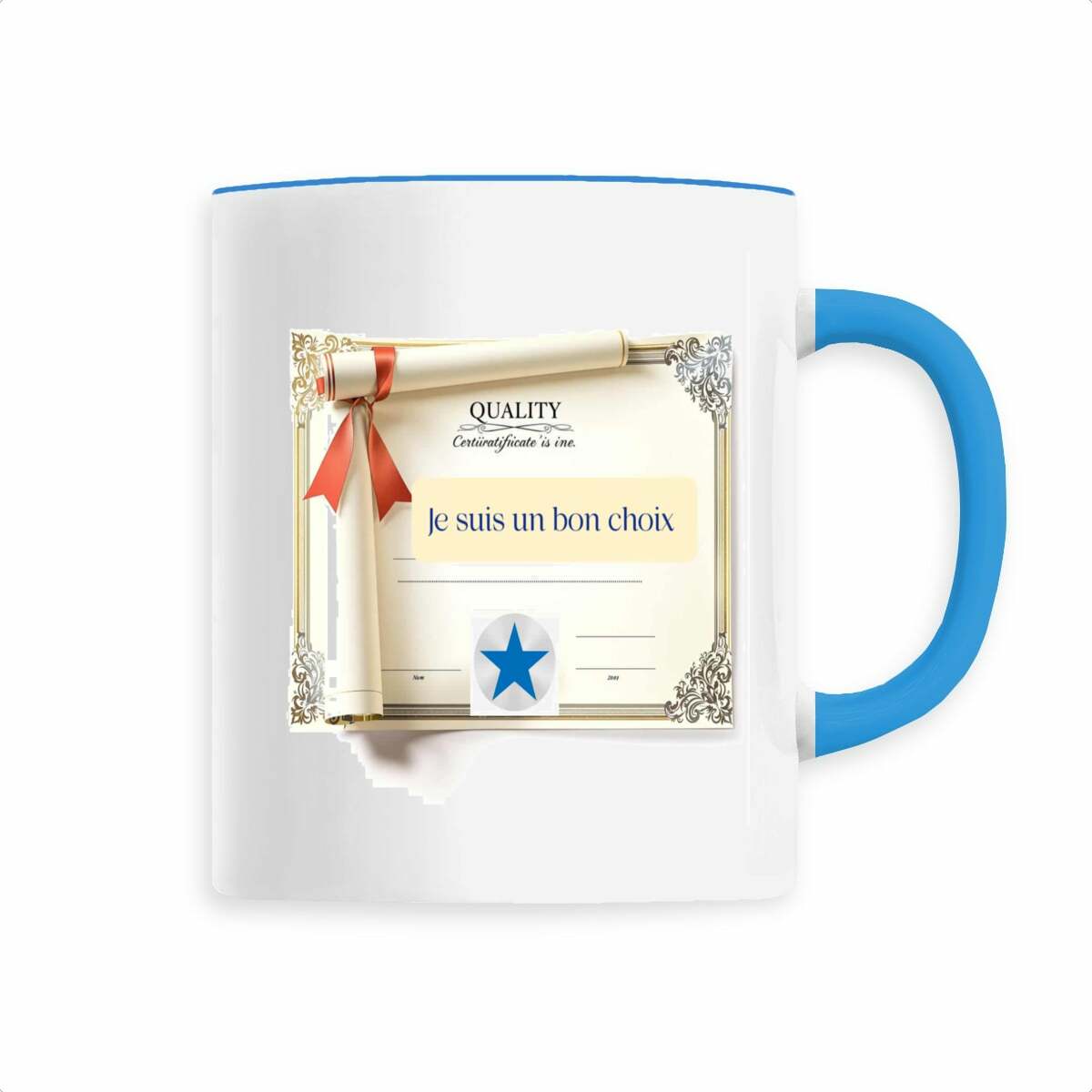 Image back tasse ceramique je suis un bon choix