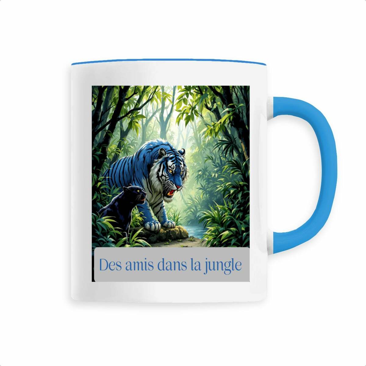 Image back tasse ceramique des amis dans la jungle