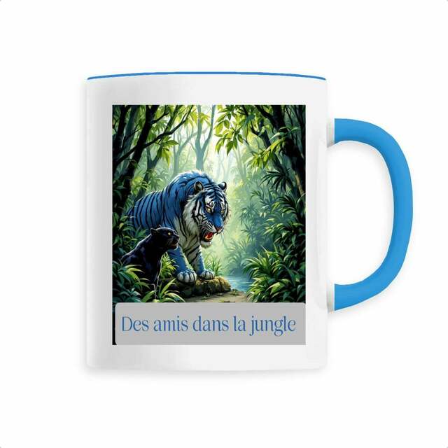 Image back tasse ceramique des amis dans la jungle