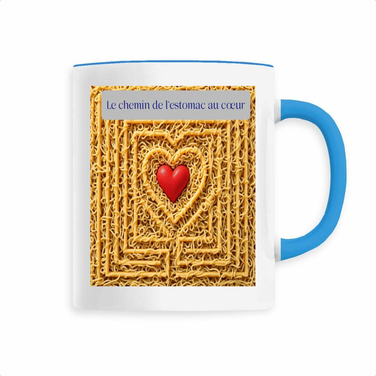 Image back tasse ceramique le chemin de l'estomac au coeur