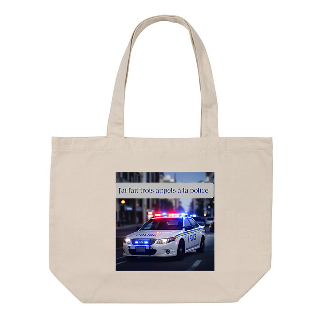 Image front shopping bag j'ai fait trois appels a la police