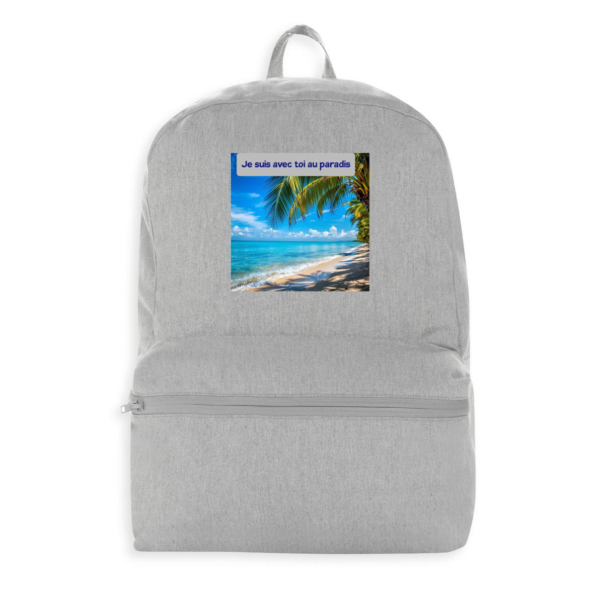 Image front sac a dos je suis avec toi au paradis