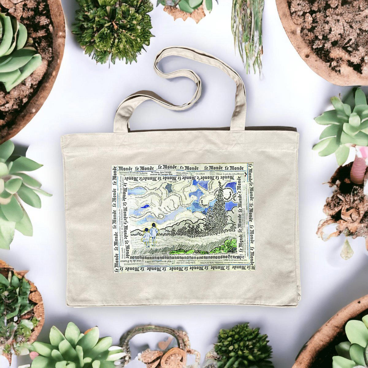 Image front Shopping bag Paysage Van Gogh