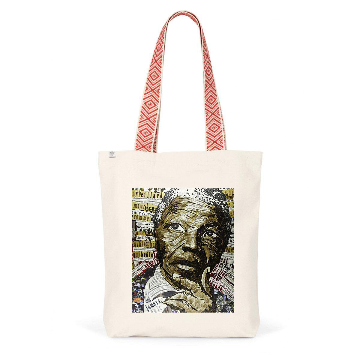 Image back Totebag ethnique Mandela
