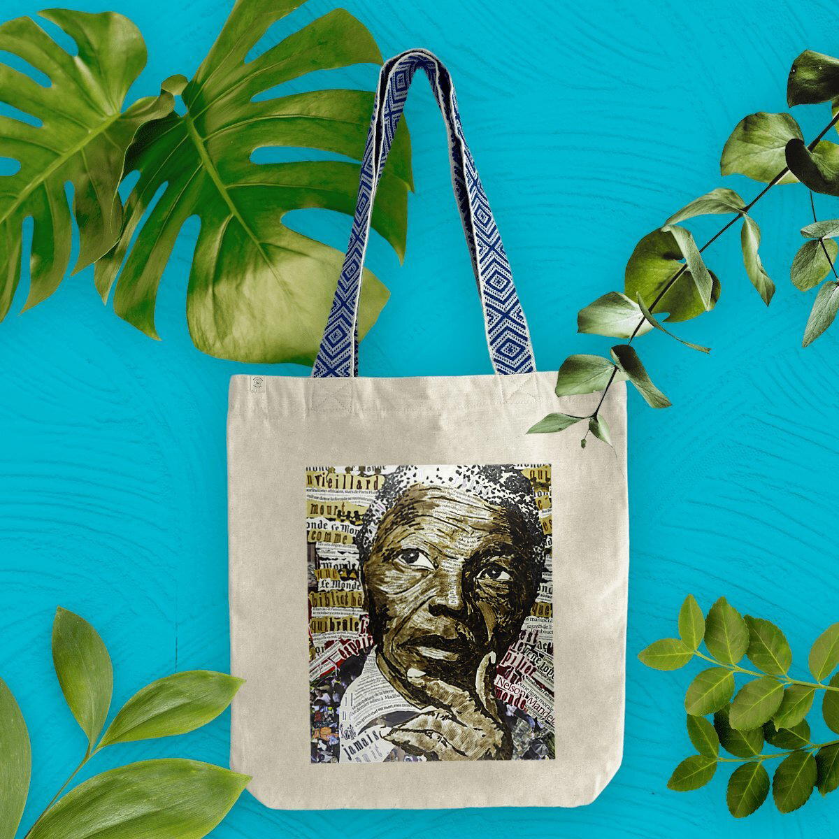 Image front Totebag ethnique Mandela