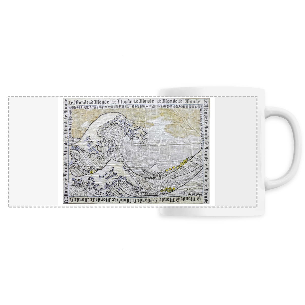 Image front Mugs panoramique La vague FuKhushima