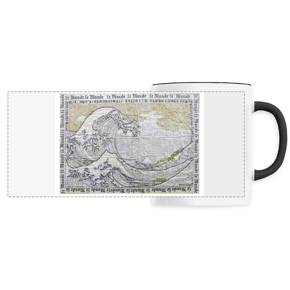 Image back Mugs panoramique La vague FuKhushima