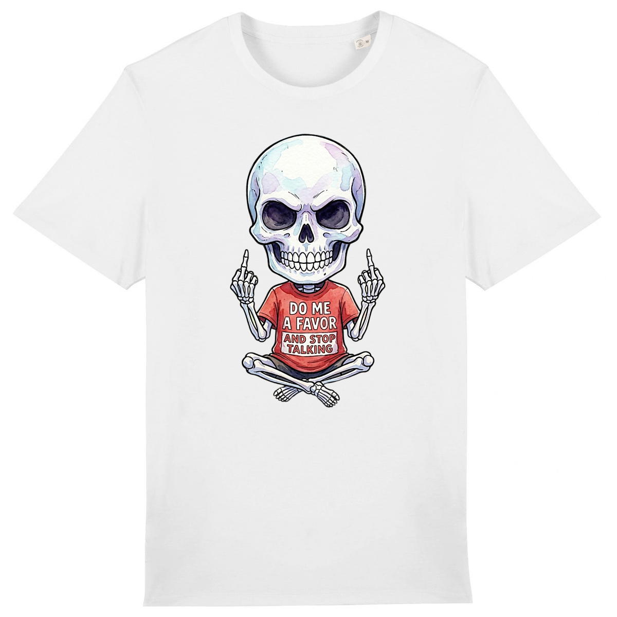 Image back Heavyweight Unisex t-shirt: Meditating Skeleton – Silence is Golden