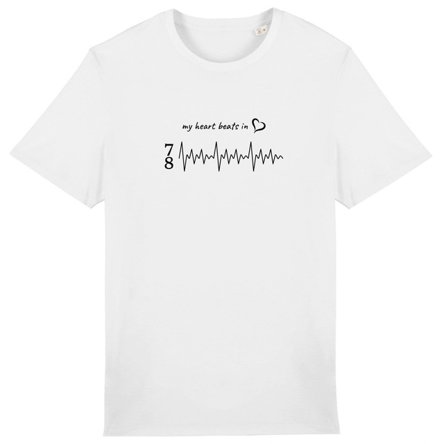 Image back my heart beats in… 7/8 - unisex t-shirt