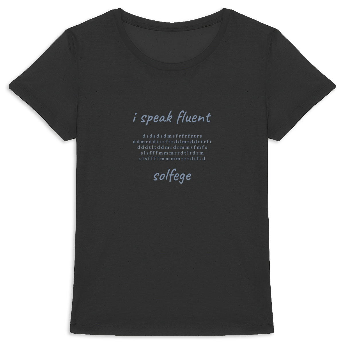 Image back i speak fluent… solfege - Mozart - women's heavyweight t-shirt