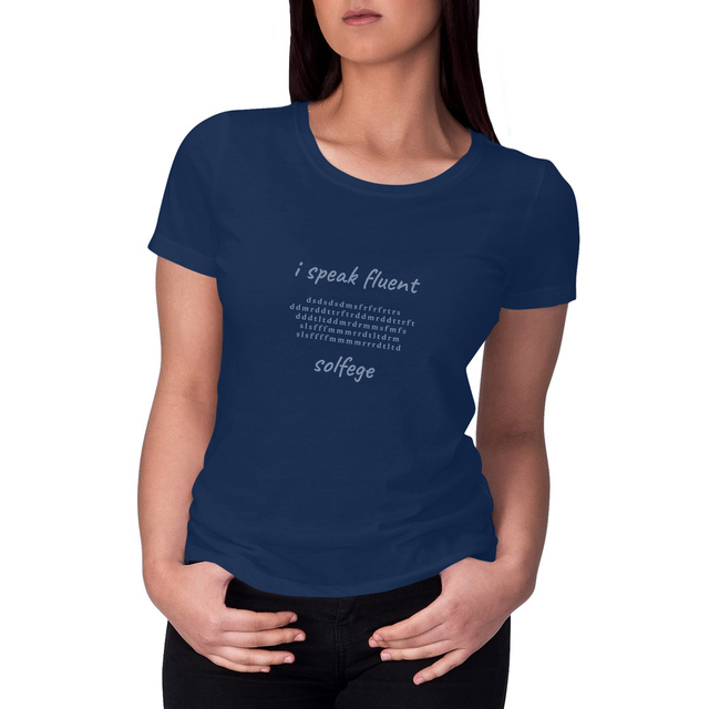 Image front i speak fluent… solfege - Mozart - women's heavyweight t-shirt