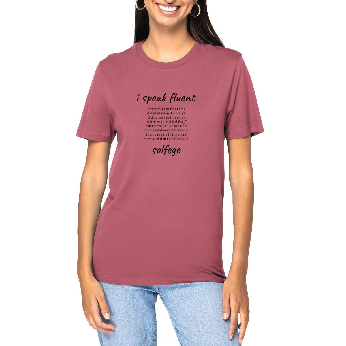 Image front i speak fluent… solfege - Haydn - unisex t-shirt