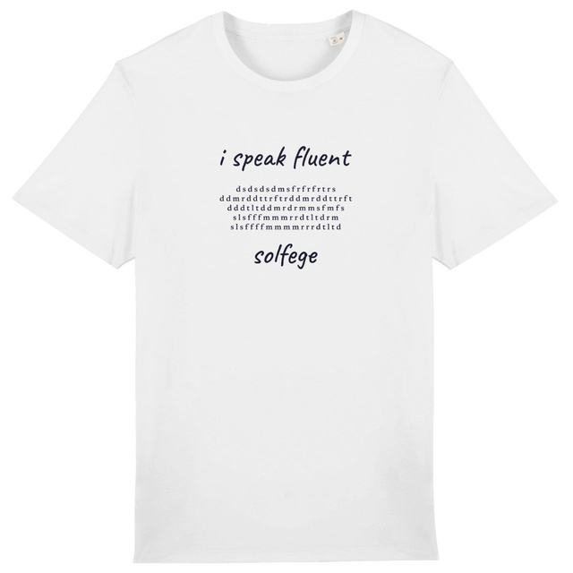 Image back i speak fluent… solfege - Mozart - unisex t-shirt