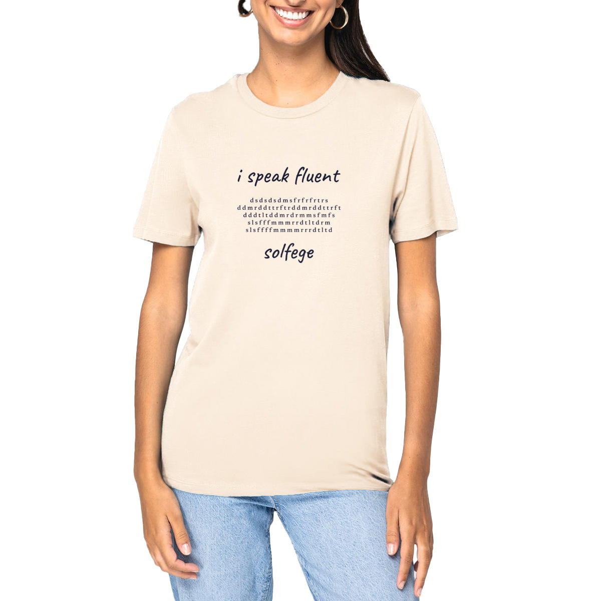 Image front i speak fluent… solfege - Mozart - unisex t-shirt