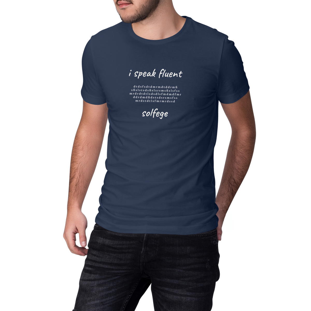 Image front i speak fluent… solfege - Bach - unisex t-shirt