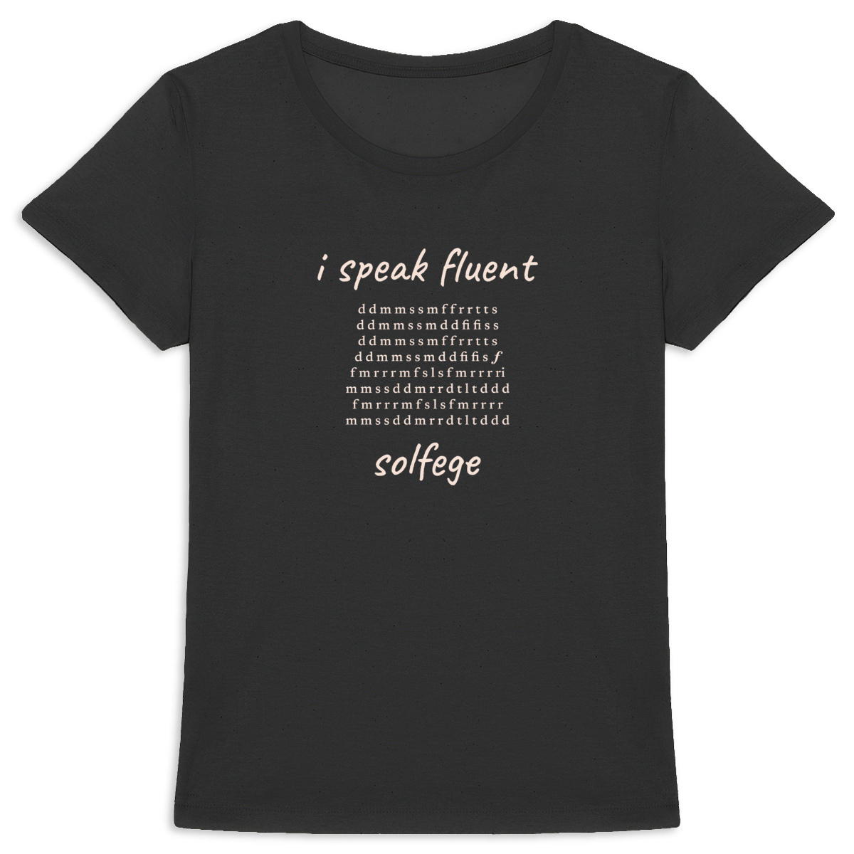 Image back i speak fluent… solfege - Haydn - women's heavyweight t-shirt
